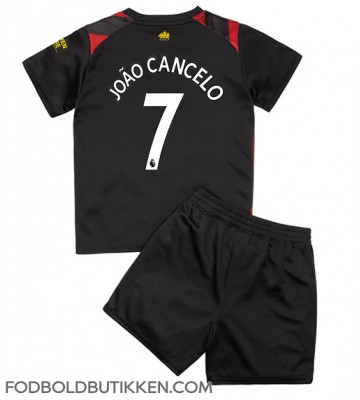 Manchester City Joao Cancelo #7 Udebanetrøje Børn 2022-23 Kortærmet (+ Korte bukser)
